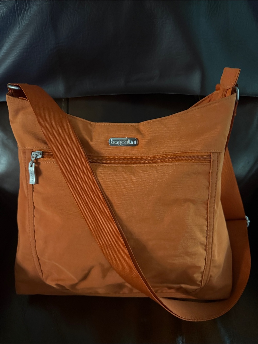 Baggallini Orange Nylon Crossbody Bag
